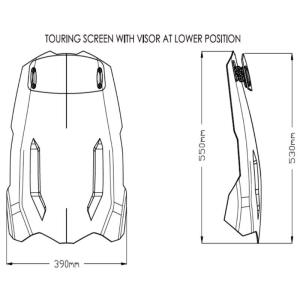 Cupula Ahumado Claro con Visera Triumph Tiger 900 20- Puig Â· 2