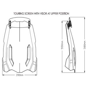Cupula Ahumado Claro con Visera Triumph Tiger 900 20- Puig Â· 3