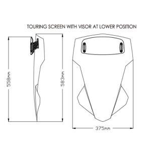 Cupula touring Ahumado claro Yamaha MT07 Tracer 20+ Â· 2