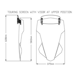 Cupula touring Ahumado claro Yamaha MT07 Tracer 20+ Â· 3