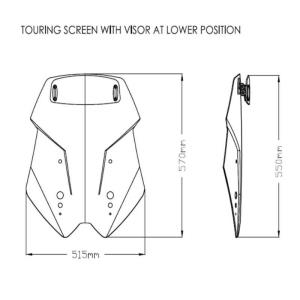 Parabrisas Ahumado claro Touring Kawasaki Versys 1000 SE 19+ Â· 2