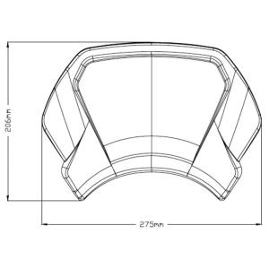 Placa frontal aluminio Yamaha XV950-Racer Â· 3