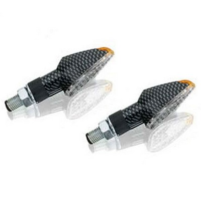 Intermitentes universales para moto PUIG con brazo corto y LEDs homologados  COLOR TRANSPARENTE