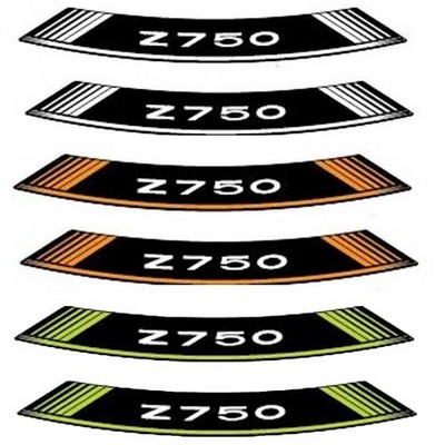 Adhesivo para llantas tiras en arco especiales en Kawasaki Z750