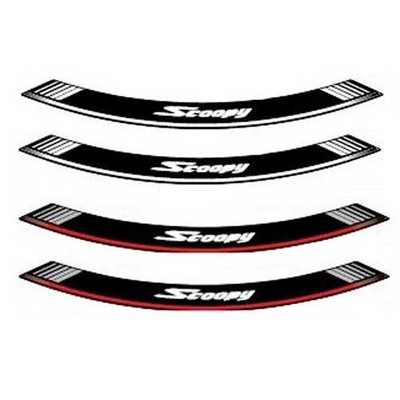 Adhesivo para llantas tiras en arco especiales en Honda Scoopy