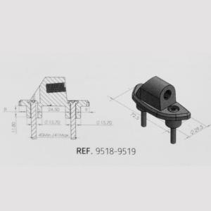 Adaptador retrovisor carenado HI-TECH I,II,II,GT,F1 BMW F800GT Puig