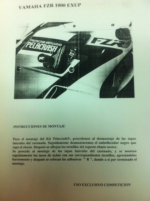 Pelacrash tacos protector de carenado moto Yamaha EXUP 91-94 Â· 2