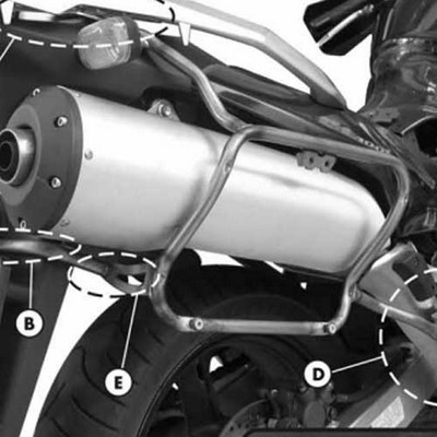 Soporte maleta lateral moto SUZUKI KLV-DL1000 V-STROM 02-11
