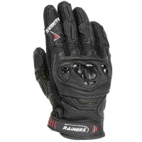 Guantes moto de verano Rainers modelo ROAD antideslizantes Negro