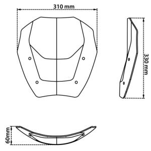 Parabrisas rally version con radar BMW R1300GS 2024- Â· 3