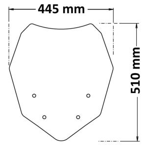 Parabrisas medio completo con juntas y tornillos Benelli TRK 702 2023- Â· 3