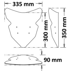 Parabrisas touring Yamaha MT09 2017-2022 Â· 2