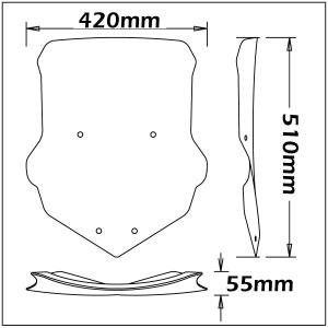 Parabrisas touring Yamaha Tracer 900 2015-2017 Â· 2