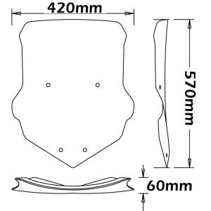 Parabrisas touring alta proteccion Yamaha Tracer 900 2015-2017 Â· 2