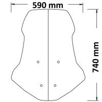 Parabrisas Alto Honda ADV350 22- Isotta 74cm Â· 3
