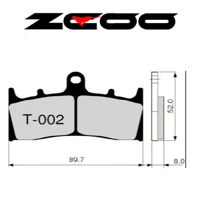 ZCOO Pastillas freno delantero moto T002 Race y Endurance