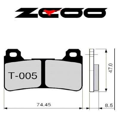 ZCOO Pastillas freno delantero moto T005 Race y Endurance