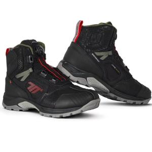 Botas Moto Stelvio baja negro rojo verde Seventy