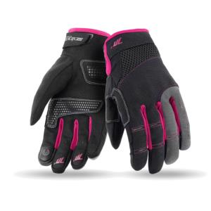 Guante Seventy mujer C50 Verano negro-rosa