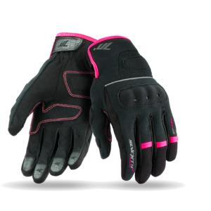 Guante Seventy mujer C56 Verano negro-rosa