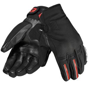 Guantes Moto Hombre Invierno SD-N11 negro-rojo-blanco