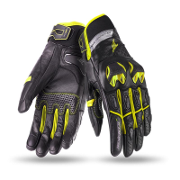 Guantes Moto Hombre linea Naked de Seventy Negro-Amarillo