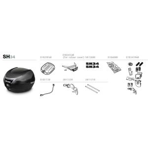 SHAD recambios y despiece maleta top case SH34 Â· 2