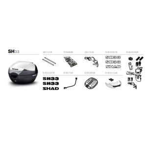 SHAD recambios y despiece maleta top case SH33 Â· 2