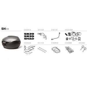 SHAD recambios y despiece maleta top case SH39 Â· 2