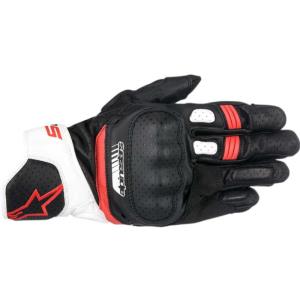 Guantes Alpinestars SP-5 LEATHER Blancos-Rojos