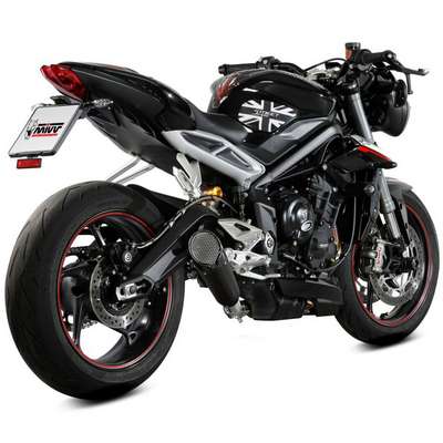 escape mivv x-m5 negro triumph street triple 660 s-765 r-s-rs 17-22