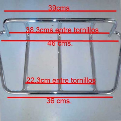 Portapaquetes superior cromado para maletas de moto Â· 3