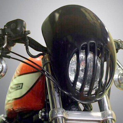 Carenado de cupula cafe-racer con rejilla para Harley Sportster XL y Dyna