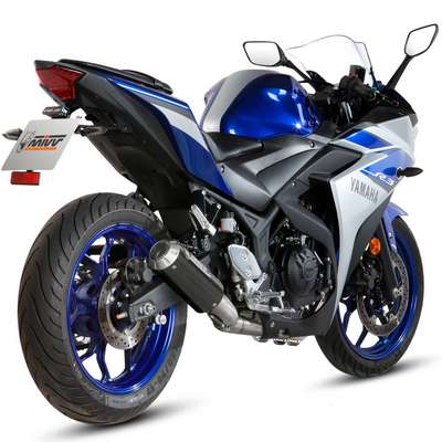 escape completo mivv mk3 carbono yamaha yzf r3 15-