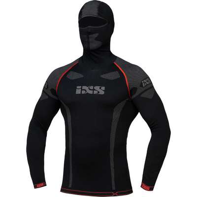 camiseta térmica interior con capucha ixs negro-gris