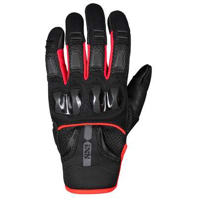 guantes ixs tour matador-air 2 negro-rojo fluor