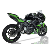 Escape acero Kawasaki Z650/Ninja 650 17-19 Ixil DUAL HYPERLOW XL BLACK Â· 2