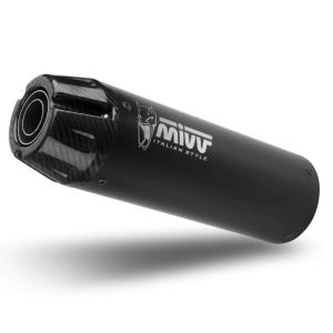 Escape Mivv HR-1 Negro con tapa de carbono larga YAMAHA XSR 125 2022+ Â· 2