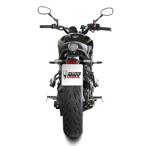 Escape Mivv HR-1 Negro con tapa en carbono larga YAMAHA XSR 700 2021+ Â· 2
