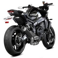 Escape completo Mivv GP PRO acero negro Yamaha MT-09 24+ / R9 25+