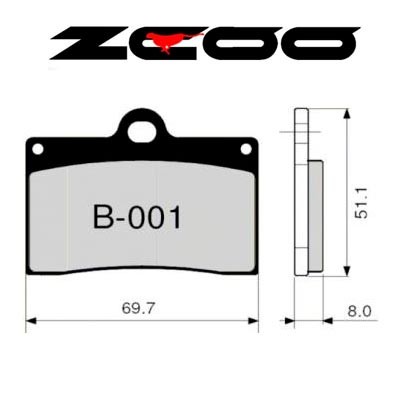 ZCOO Pastillas de freno delantero B001 Race y Endurance