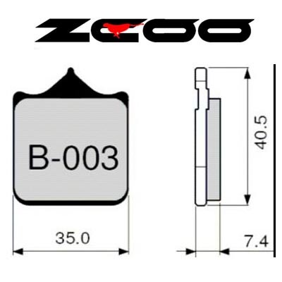 ZCOO Pastillas freno delantero moto B003 Race y Endurance