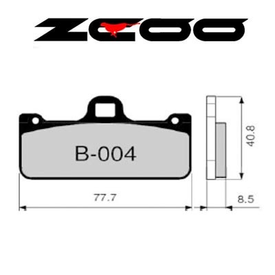 ZCOO Pastillas freno delantero moto B004 Endurance