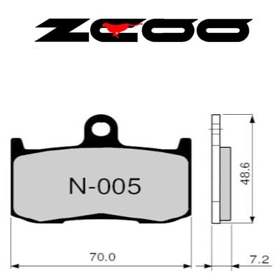 ZCOO Pastillas freno delantero moto N005 Race y Endurance