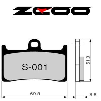 ZCOO Pastillas freno delantero moto S001 Race y Endurance