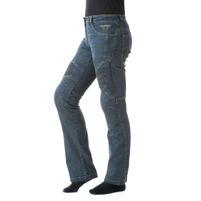 Pantalon vaquero moto mujer Valentina claro Rainers Nilmoto