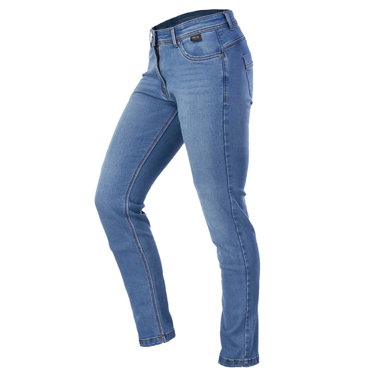 Pantalon vaquero moto mujer ZOEY Azul Claro