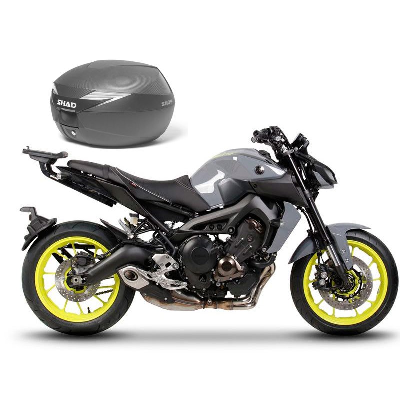 KIT Maleta y Soportes Shad para Yamaha MT09 de 2017- SH48 Gris Oscuro