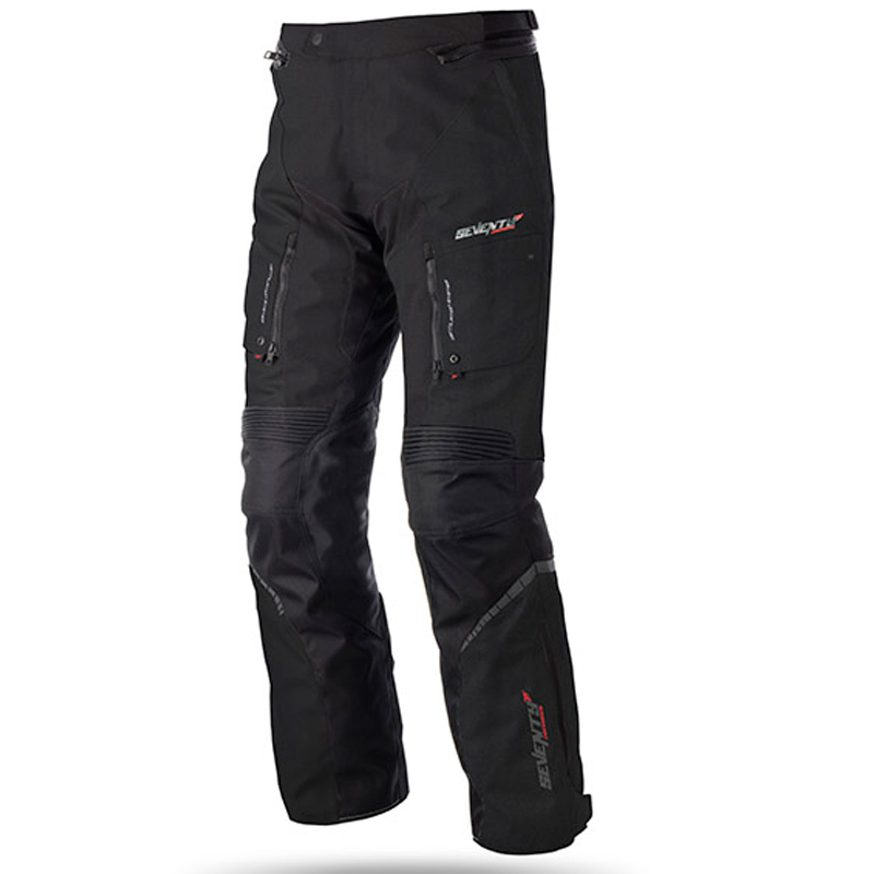 Pantalon de moto invierno Touring Unisex negro Seventy Degrees 8cm cortos | Nilmoto