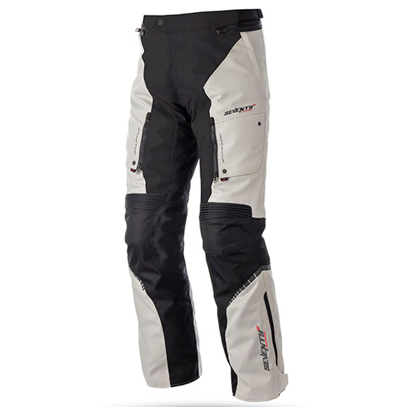 Pantalon de moto invierno Touring Unisex negro-gris Seventy Degrees 8cm cortos | Nilmoto